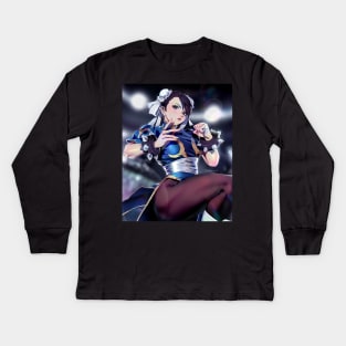 Chun-Li Kids Long Sleeve T-Shirt